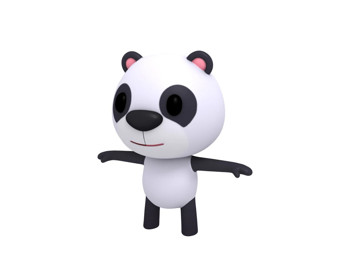 piccolo panda Modello 3D .c4d .max .obj .3ds .fbx .stl .blend
