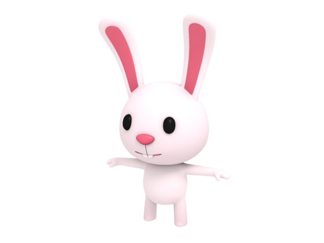 little rabbit 3D Model .c4d .max .obj .3ds .fbx .stl .blend 