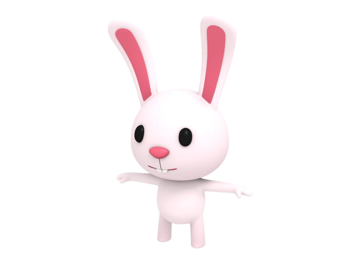 little rabbit 3D Model .c4d .max .obj .3ds .fbx .stl .blend 