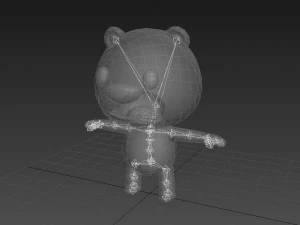 조작된 곰 3D 모델