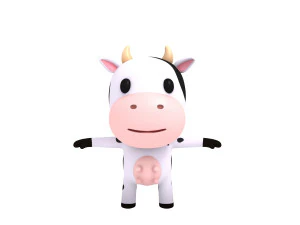 rigged cow 3D Model