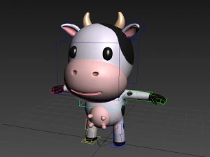 rigged cow 3D Model