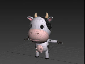 rigged cow 3D Model