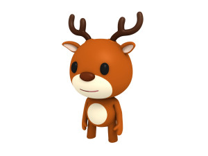 rigged deer 3D Model