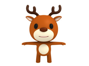 rigged deer 3D Model