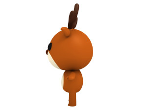 rigged deer 3D Model