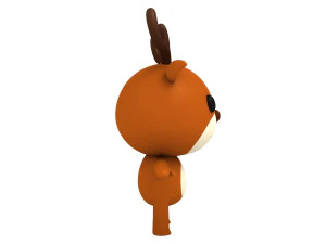 rigged deer 3D Model