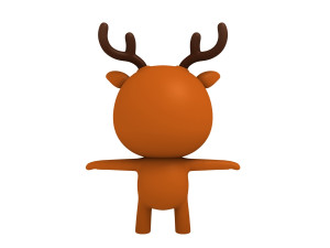 rigged deer 3D Model