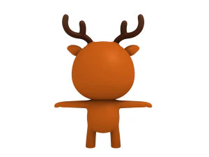 rigged deer 3D Model