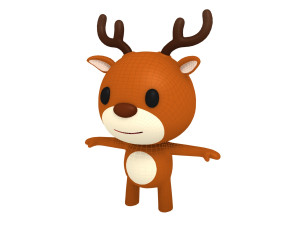 rigged deer 3D Model
