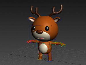 rigged deer 3D Model