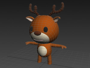 rigged deer 3D Model