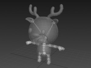 rigged deer 3D Model