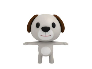rigged dog 3D Model