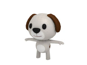 rigged dog 3D Model