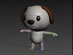 rigged dog 3D 模型