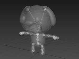 rigged dog 3D 模型