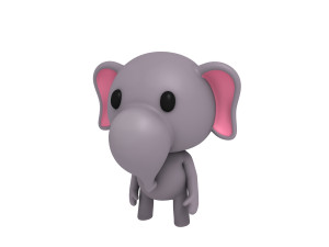 rigged elephant 3D 模型