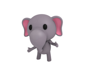 rigged elephant 3D 模型