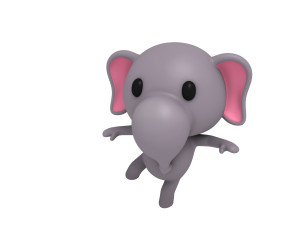 rigged elephant 3D 模型