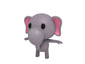 rigged elephant 3D 模型
