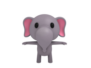 rigged elephant 3D 模型