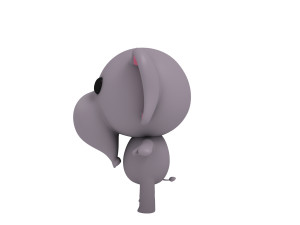 rigged elephant 3D 模型