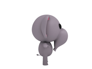 rigged elephant 3D 模型