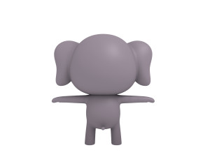 rigged elephant 3D 模型