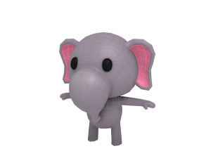 rigged elephant 3D 模型