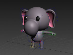 rigged elephant 3D 模型