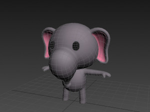 rigged elephant 3D 模型