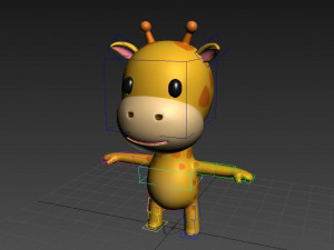 rigged giraffe 3D Model