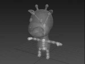 rigged giraffe 3D Model