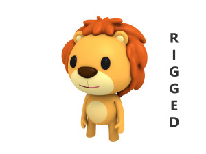 rigged lion 3D Модель