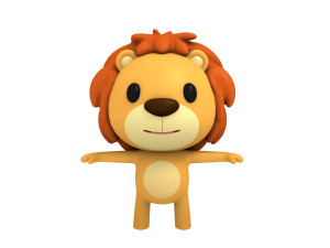 rigged lion 3D Модель