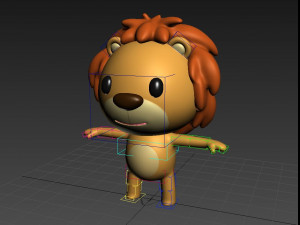 rigged lion 3D Модель