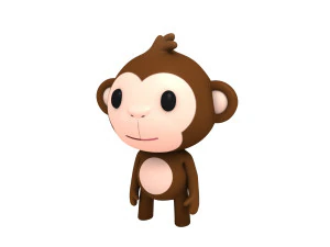 rigged monkey 3D Model