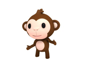 rigged monkey 3D Model