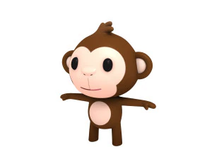 rigged monkey 3D Model