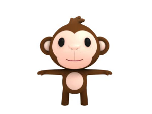 rigged monkey 3D Model