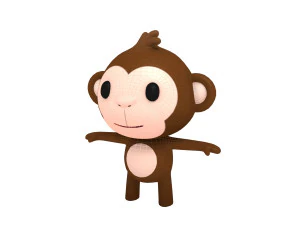 rigged monkey 3D Model