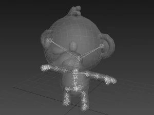rigged monkey 3D Model