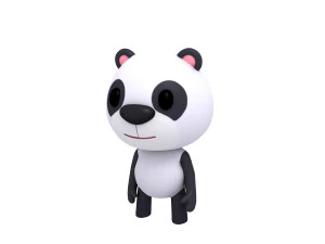 panda truccato Modello 3D
