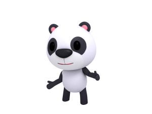 rigged panda Modelo 3D