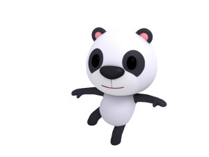 rigged panda Modelo 3D