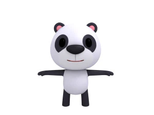 panda truccato Modello 3D