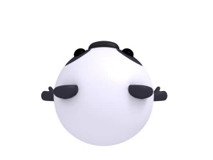 panda truccato Modello 3D