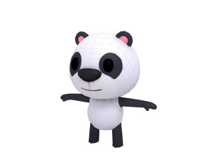 rigged panda Modelo 3D