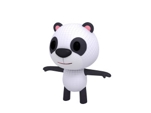 rigged panda Modelo 3D